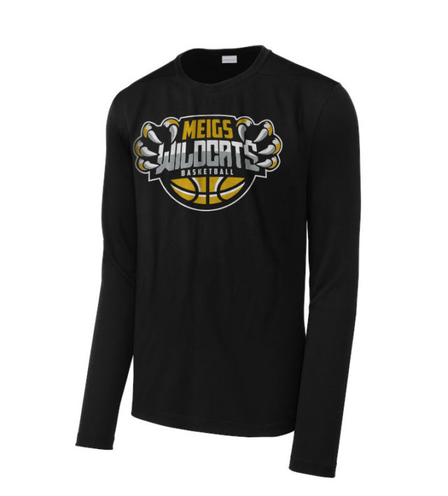Meigs basketball long sleeve tshirt